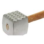 Thunder Group ALMTW001 2 Sided Aluminium Meat Tenderiser W/ Wooden Handle
