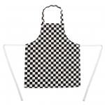 Whites B357 Childrens Unisex Bib Apron Big Black and White Check.