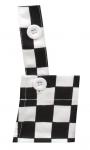 Whites B357 Childrens Unisex Bib Apron Big Black and White Check.