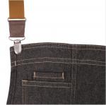 BB205 Chef Works Urban Berkeley Denim Brace Bib Apron Black