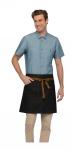 Chef Works Urban Berkeley Denim Half Bistro Waist Apron Black- BB238