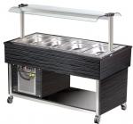 Blizzard Black Laminated Chilled Food Cold Buffet Display / Salad Bar