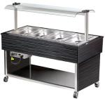 Blizzard BB-HOT Black Laminated Heated Buffet Display Bain Marie