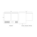 Blizzard BCC2 2 Door Compact Gastronorm Prep Counter - 240L