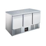 Blizzard BCC3-GR-TOP Commercial 3 Door Compact Refrigerated Prep Counter With Granite Worktop