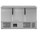 Blizzard BCC3-GR-TOP Commercial 3 Door Compact Refrigerated Prep Counter With Granite Worktop