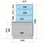 Interlevin BELLINI TOWER 510 White, Flat Glass Display Counter