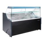 Blizzard BFG BK Commercial Refrigerated Black Serveover Counter Range - Flat Glass