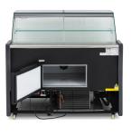 Blizzard BFG BK Commercial Refrigerated Black Serveover Counter Range - Flat Glass