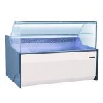 Blizzard BFG WH Commercial Refrigerated White Serveover Counter Range - Flat Glass