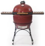 KAMADO JOE - Big Joe -  Ceramic Grill with Cart & Side Shelves - Red Only- BJ24RH