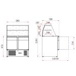 Blizzard BPD2 Commercial 2 Door Compact Gastronorm Prep Counter With Display