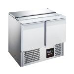 Blizzard BSP2 Commercial 2 Door Gastronorm Saladette Prep Counter With Cutting Board