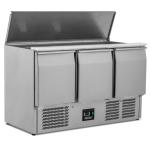Blizzard BSP3 3 DR Compact GN Saladette Counter with Cutting Board - 368L