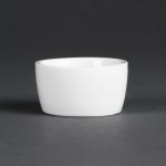 C345 Olympia whiteware butter dish 62mm 