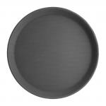 Kristallon Polypropylene Round Non-Slip Tray Black 