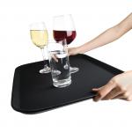 Kristallon Polypropylene Rectangular Non-Slip Tray Black 510mm C560