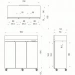 Interlevin CAR1390 Upright Triple Door Refrigerator