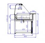 Igloo CASIA Curved Glass Salad Display Serveover Counter