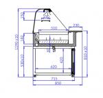 Igloo CASIA Curved Glass Salad Display Serveover Counter