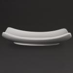 CB689 Olympia Whiteware Square Bowled Plates 250mm- pack of 4