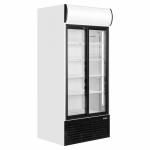 Caravell CBC603 Commercial Sliding Double Glass Door Merchandiser - White