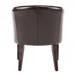 Bolero CE593 Dark Brown PU Leather Tub Armchair