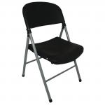 CE692 Bolero Foldaway utility chairs White/Black (Pack of 2)