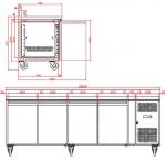 Tefcold CF7410 Gastronorm Counter Prep Freezer