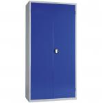 CF800 Janitorial Cupboard Grey with Blue Doors