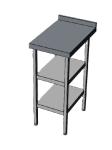 Cater-Fabs Stainless Steel Wall Tables 600mm Deep with 2 Undershelf