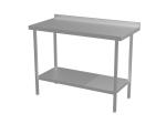 Cater-Fabs Stainless Steel Wall Tables 600mm Deep with 1 Undershelf	