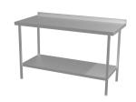 Cater-Fabs Stainless Steel Wall Tables 700mm Deep with 1 Undershelf	