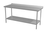 Cater-Fabs Stainless Steel Wall Tables 800mm Deep with 1 Undershelf	