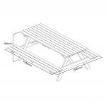 Rowlinson CG095 Wooden Picnic Bench 5ft