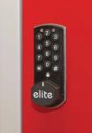 Elite Lockers CG615-ELS Five Door Electronic Combination Locker with Sloping Top Grey