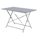 Bolero Perth Pavement Style Rectangular Folding Table Grey 1100x700mm