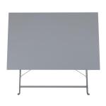 Bolero Perth Pavement Style Rectangular Folding Table Grey 1100x700mm