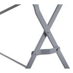 Bolero Perth Pavement Style Rectangular Folding Table Grey 1100x700mm