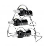 Hahn Pisa Pyramid Wine Rack Chrome 6 Bottle CK0072