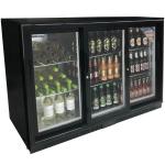 Cater-Cool CK1303LED Commercial Triple Sliding Door Bottle Cooler with LED Lighting. 900mm.