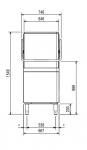 Cater-Wash CK2555AA DLUX Commercial 500mm Passthrough Dishwasher - Drain Pump - WRAS APPROVED