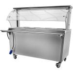 Cater-Cook CK8150 Curved Glass Servery Unit / Hot Cupboard With Bain Marie Top