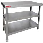Cater-Cook Flat Packed Fully Stainless Steel Centre Table W1200 x D700mm - CK8172