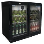Cater-Cool CK8501LED Commercial Double Hinged Door Bottle Cooler With LED Lighting - 850mm High