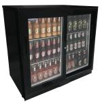 Cater-Cool CK8502LED Commercial Double Sliding Door Bottle Cooler With LED Lighting - 850mm High