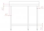 Cater-Cook CK8660 Stainless Steel Corner Table