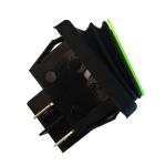 CKP4801 Rocker Switch DPST Green 250v