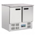 Polar CL108 G-Series Double Door Counter Fridge with Granite Work Top 240Ltr