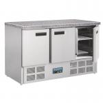 Polar CL109 G-Series 3 Door Refrigerated Counter with Granite Work Top 368Ltr 